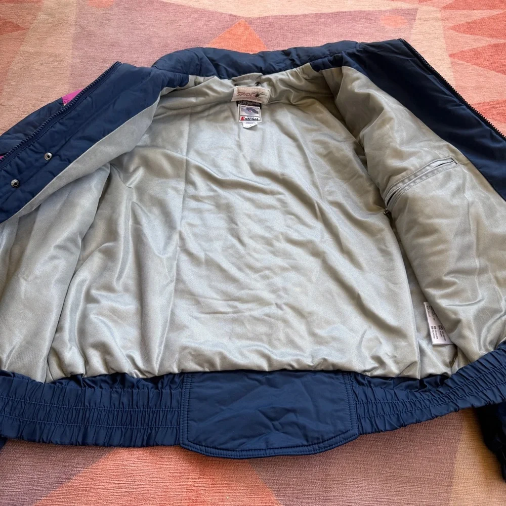 Vtg SPYDER Thinsulate Entrant Mens 80s Retro Winter Jacket L with Packable Hood - Picture 5 of 16
